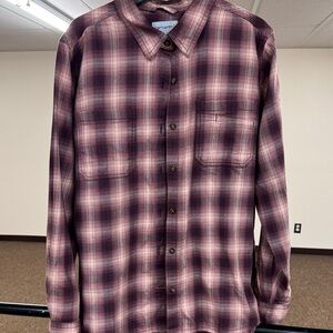 Carhartt Purple Plaid Button Down Shirt